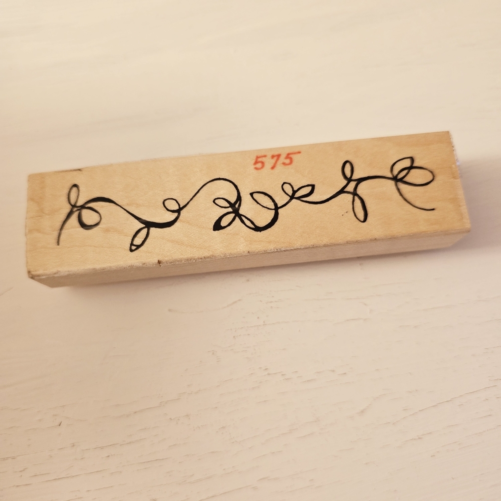 Floral Border Rubber Stamp